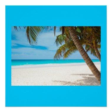 Ocean Sea Beach Palm Sand Nature Name Personalize Poster