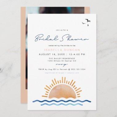 OCEANSIDE Beach Tropical Bridal Shower Invitations