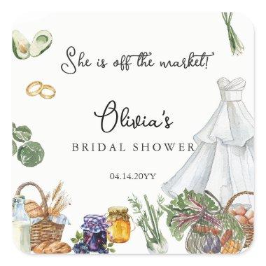 Off the market farmer's  favor Square Sticker