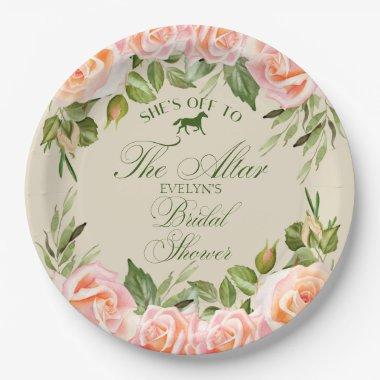Off to the altar Derby Floral  Paper Plates
