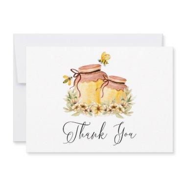 Oh Babee Watercolor Bee Flat Thank You