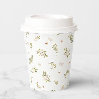 Oh Deer Woodland Floral Bridal Shower Paper Cups