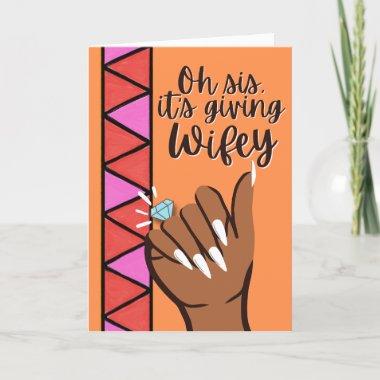 Oh sis, it's Giving Wifey Bridal Shower Invitations