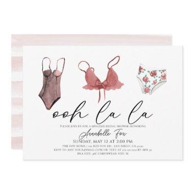 Ohh La La Lingerie Bridal Shower Invitations