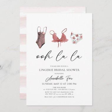 Ohh La La Lingerie Bridal Shower Invitations