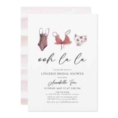 Ohh La La Lingerie Bridal Shower Invitations