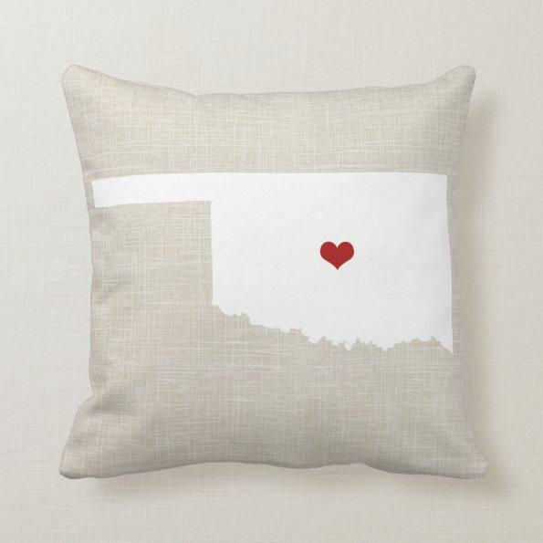 Oklahoma New Home State Throw Pillow 16" x 16"