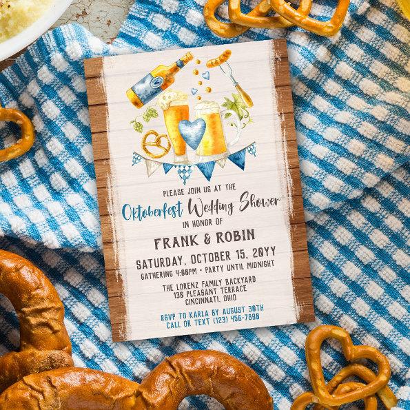 Oktoberfest Wedding Shower Bavarian Beer Party Invitations