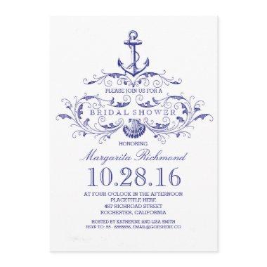 old anchor nautical  invite