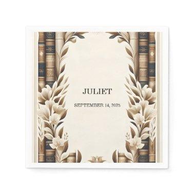 Old English Retro Book Club Cover  Napkins