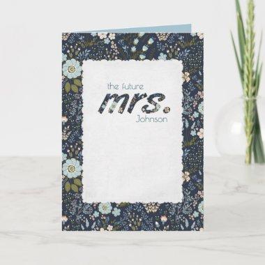 old-fashioned floral pattern bridal shower Invitations