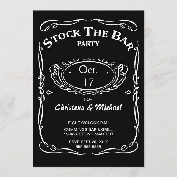 Old Fashioned Stock The Bar Shower Invitations