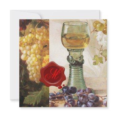 OLD GRAPE VINEYARD WINE TASTING PARTY RED WAX SEAL Invitations