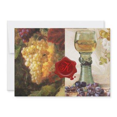 OLD GRAPE VINEYARD WINE TASTING PARTY RED WAX SEAL