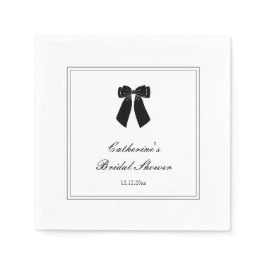 Old Money Aesthetic Black and White  Napkins