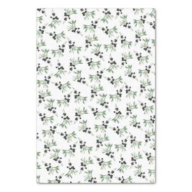 Olive Branch Botanical Simple Decorative Patterned Tissue Paper