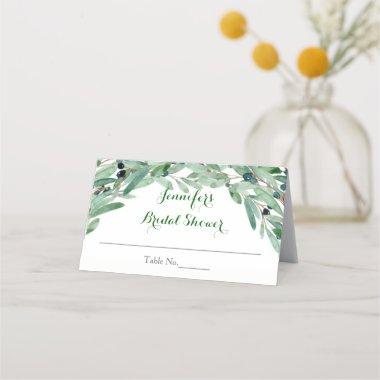 Olive Branch Floral Bridal Shower Place Invitations