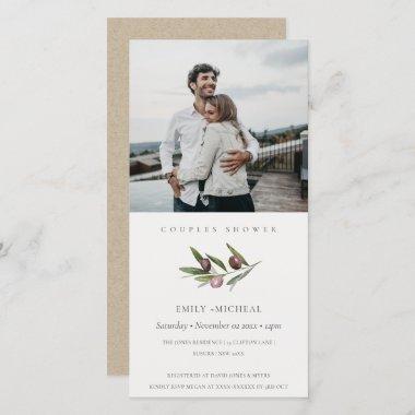Olive Branch Foliage Couples Shower Photo Invitations
