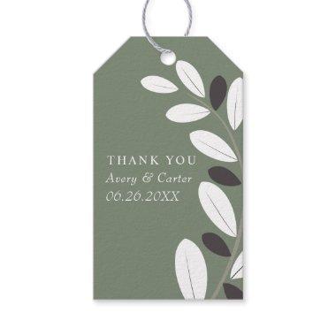 Olive branch Mediterranean green Thank You wedding Gift Tags