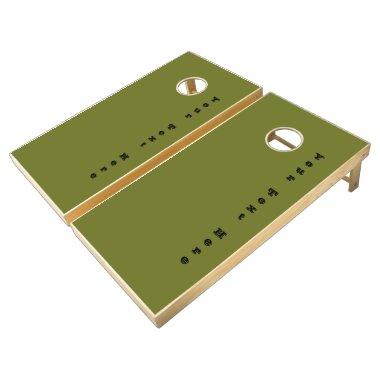 Olive Green Solid Color Cornhole Set