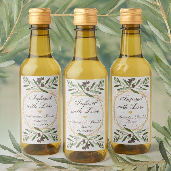 Olive Oil  Favors Infused with Love Wine Label