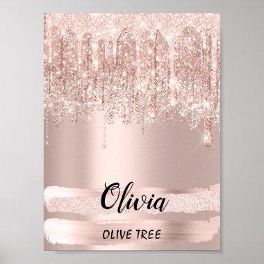 Olivia Name Meaning Birthday 16th Bridal Gift Poster