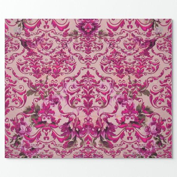 Olivia's Romantic Damask Wrapping Paper