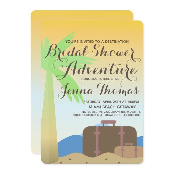 Ombre Beach Suitcase Destination