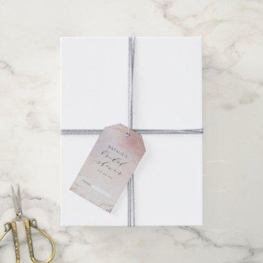 Ombre Blush Pink Frosted Bridal Display Shower Gift Tags