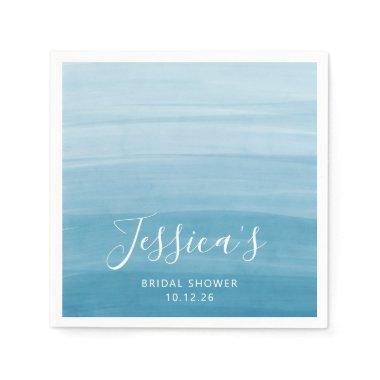 Ombre Gradient Dip Dye Ocean Blue  Napkins