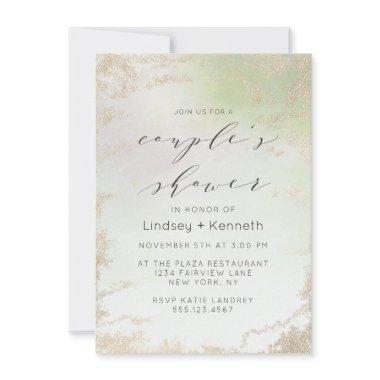 Ombre Spring Green Gold Foil Frost Wedding Shower