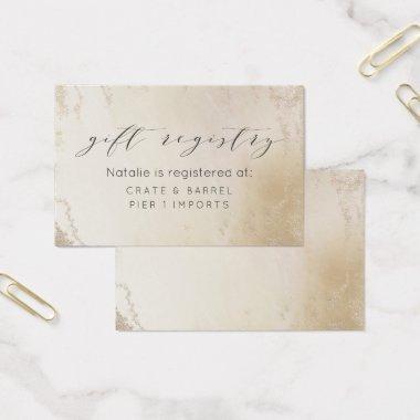 Ombre Yellow Gold Frost Gift Registry Insert Card