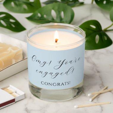 OMG You're Engaged Engagement Gift Blue Scented Candle