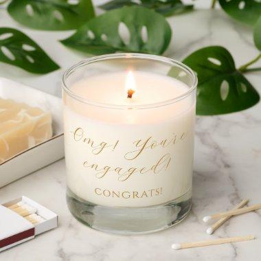 OMG You're Engaged Engagement Gift Gold Type Scented Candle