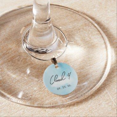 On Cloud 9 Bridal shower Decoration Wine Charm