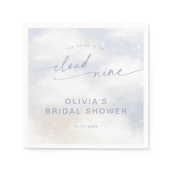 On Cloud 9 Dreamy Clouds Bridal Shower Napkins