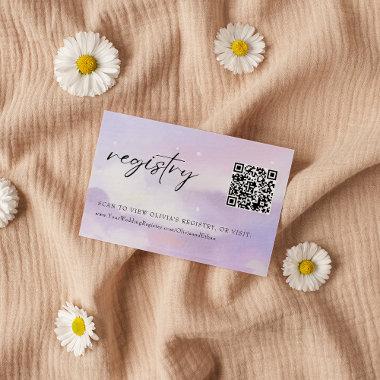 On Cloud 9 Elegant Calligraphy QR Code Registry Enclosure