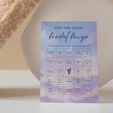 On Cloud 9 Find the Guest Bridal Shower Bingo Game Invitations