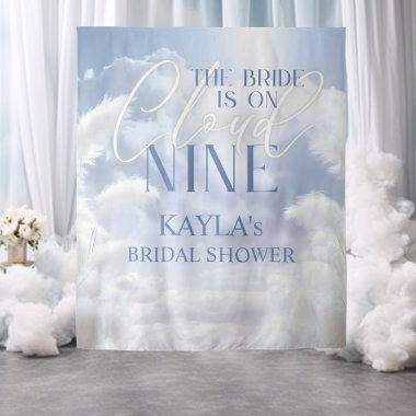 On Cloud 9 Nine Pampas Bridal Shower Photobooth Tapestry