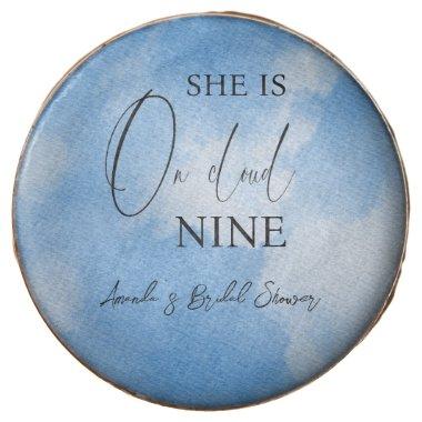 On Cloud Nine 9 Calligraphy Blue  Chocolate Covered Oreo