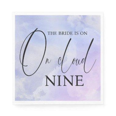 On Cloud Nine 9 Calligraphy Blue  Napkins