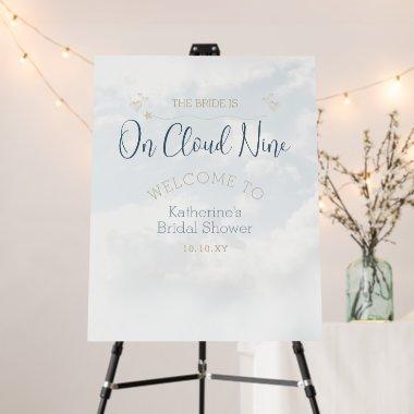 On Cloud Nine Elegant Bridal Shower Welcome Sign