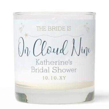 On Cloud Nine Elegant Dusty Blue Bridal Shower Scented Candle