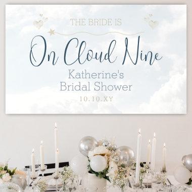 On Cloud Nine Modern Cute Elegant Bridal Shower Banner