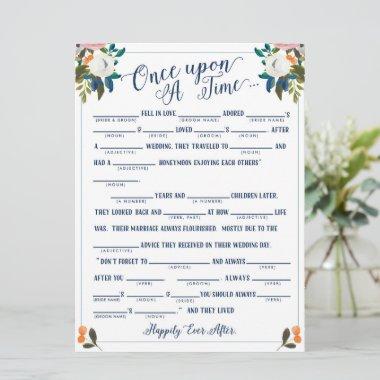 Once Upon A Time Love Story Bridal Libs Game Invitations