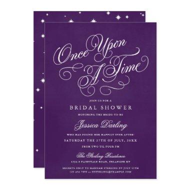 Once Upon A Time Shower Invitations Royal Purple