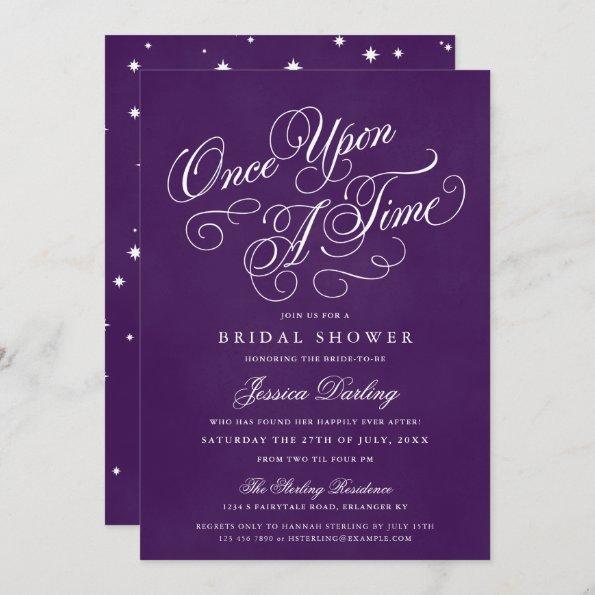 Once Upon A Time Shower Invitations Royal Purple