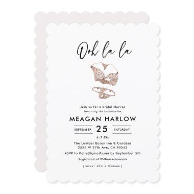 Ooh La La Lingerie Bridal Shower Hen Party Invitations