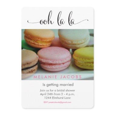 Ooh La La Macaron Bridal Shower Invitations