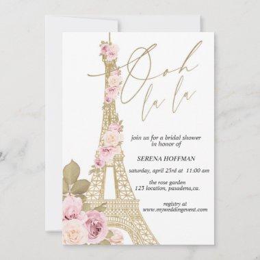 Ooh La La, Paris theme, Bridal Shower,Eiffel Tower Invitations